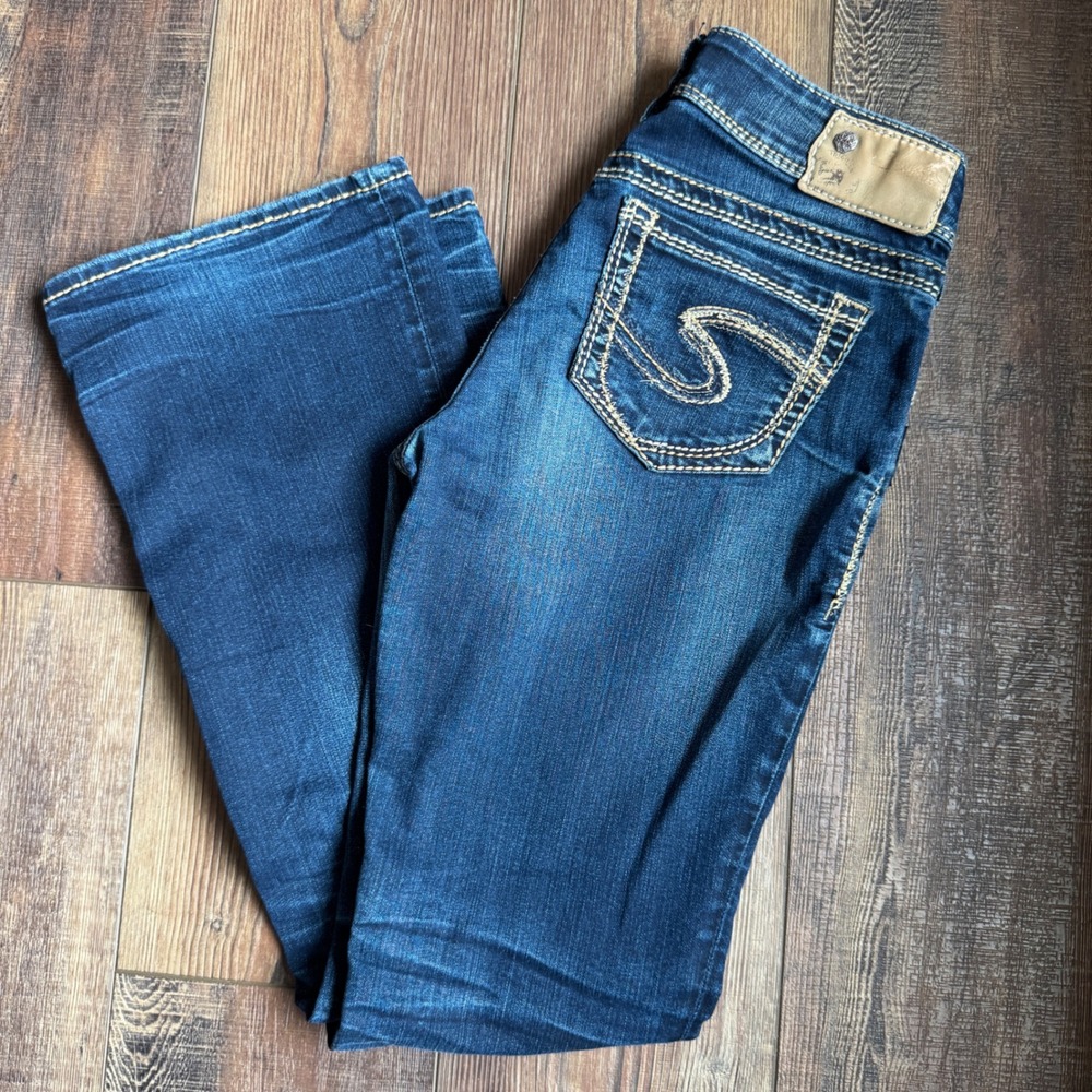 Silver Jeans Co Suki Mid Boot Dark Wash Denim Jeans W26 L31
